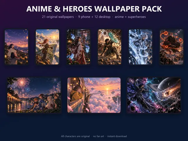 Anime & Heroes Wallpaper Pack