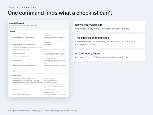 Launch QA Checker + 120-Point Website Launch Workbook